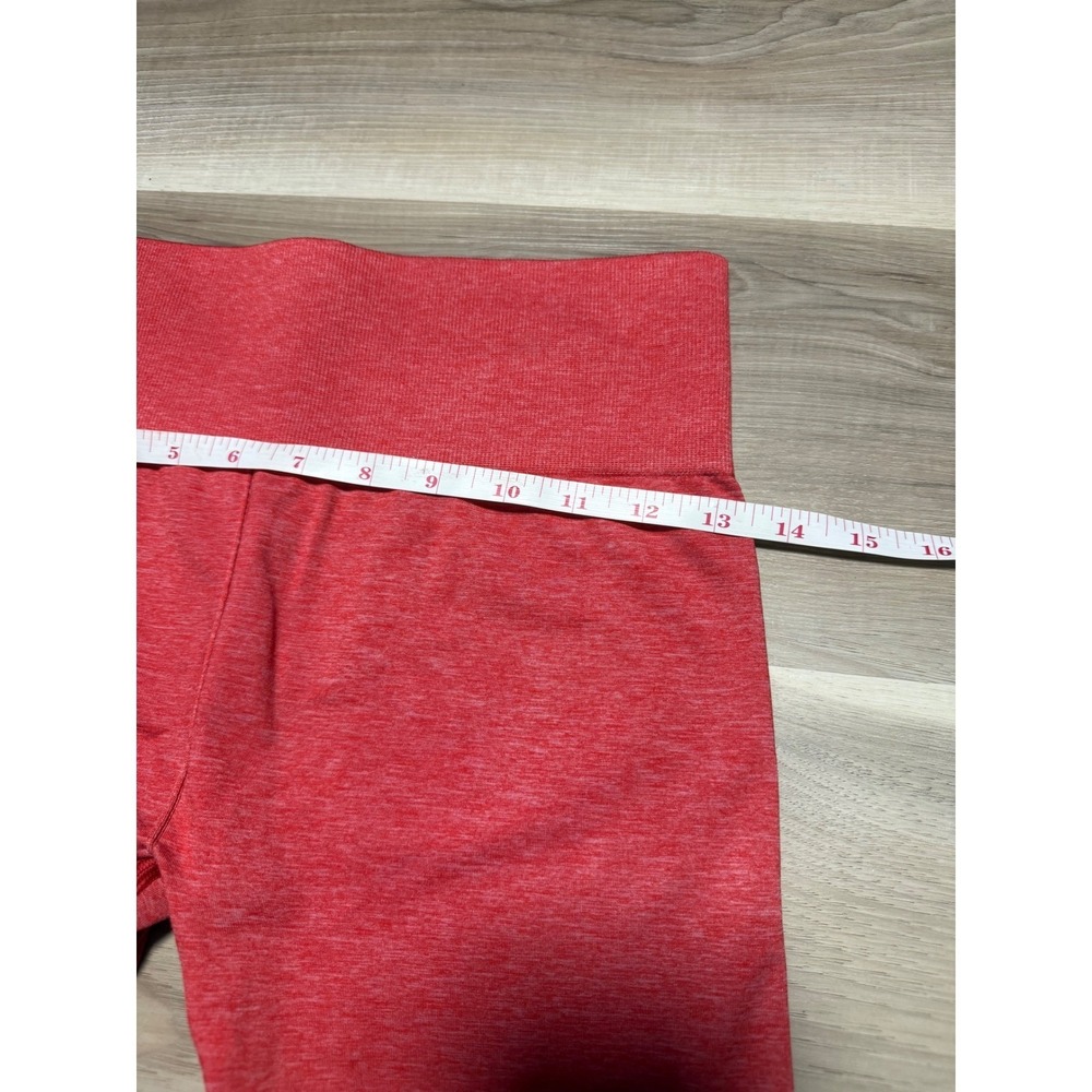Gymshark Vital Seamless Leggings Womens Small Red Marl High Waisted Yoga Gym - Picture 5 of 7
